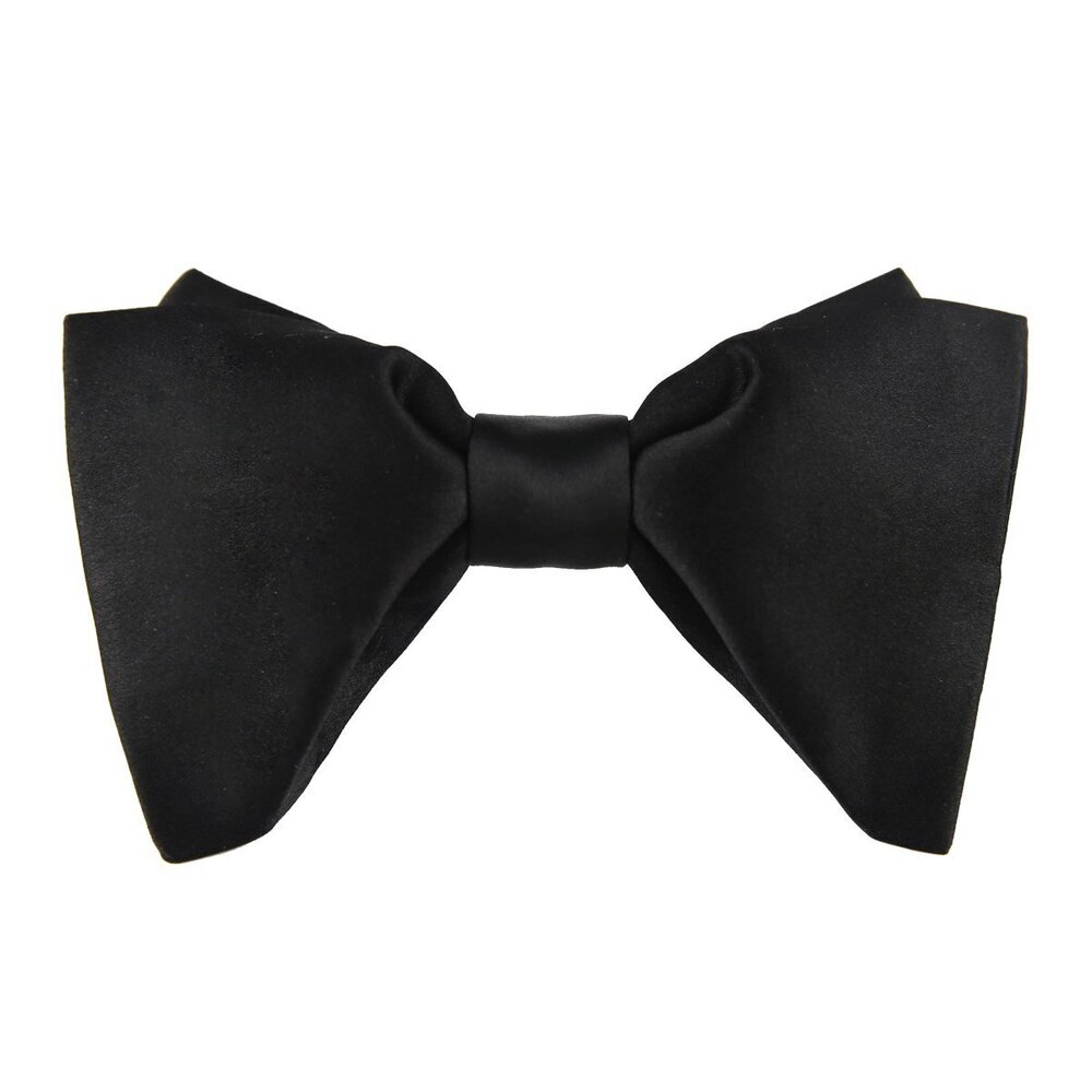 6848 Silk Oversized Bowtie Formal Tuxedo Big Bow Ties Black